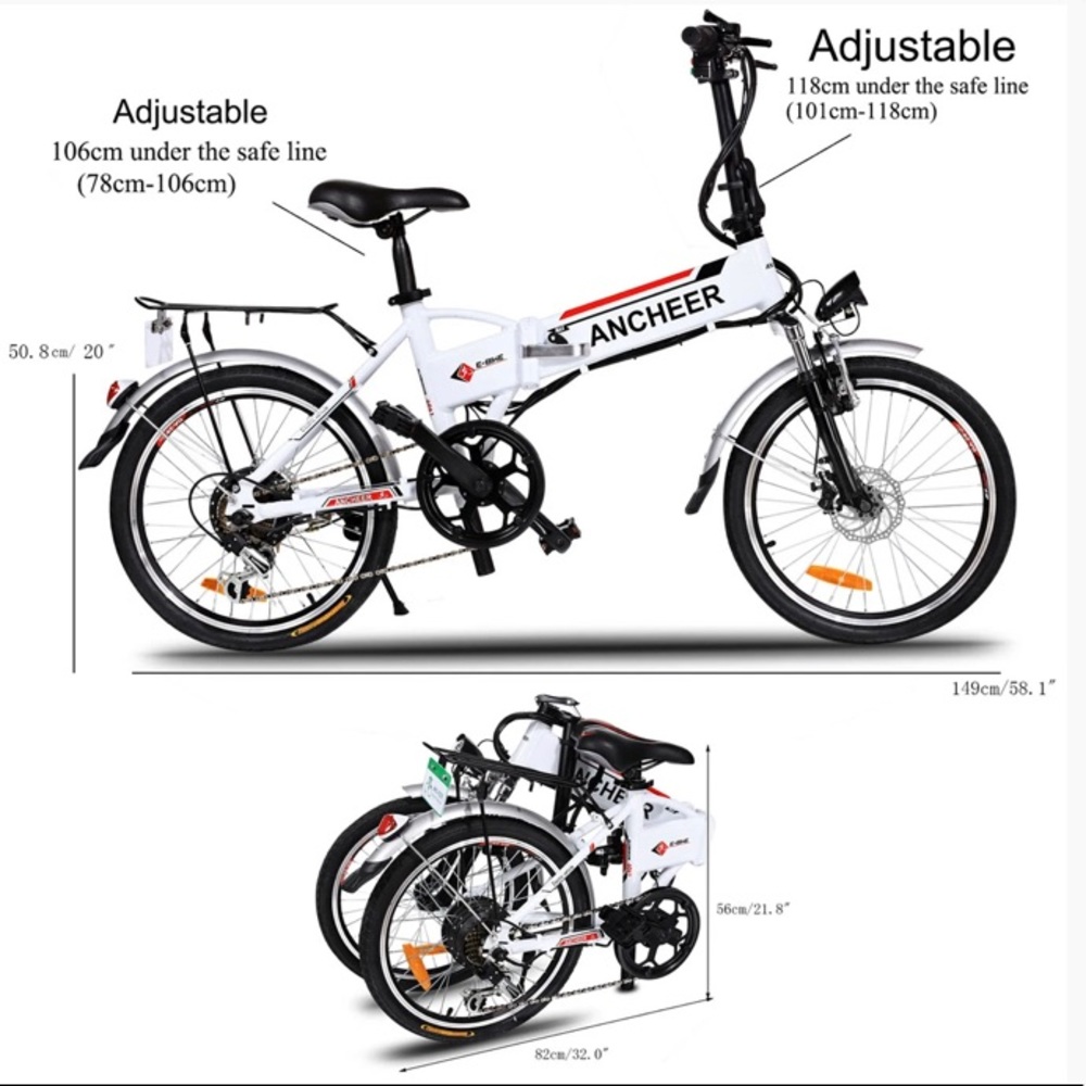 ancheer electric folding bike